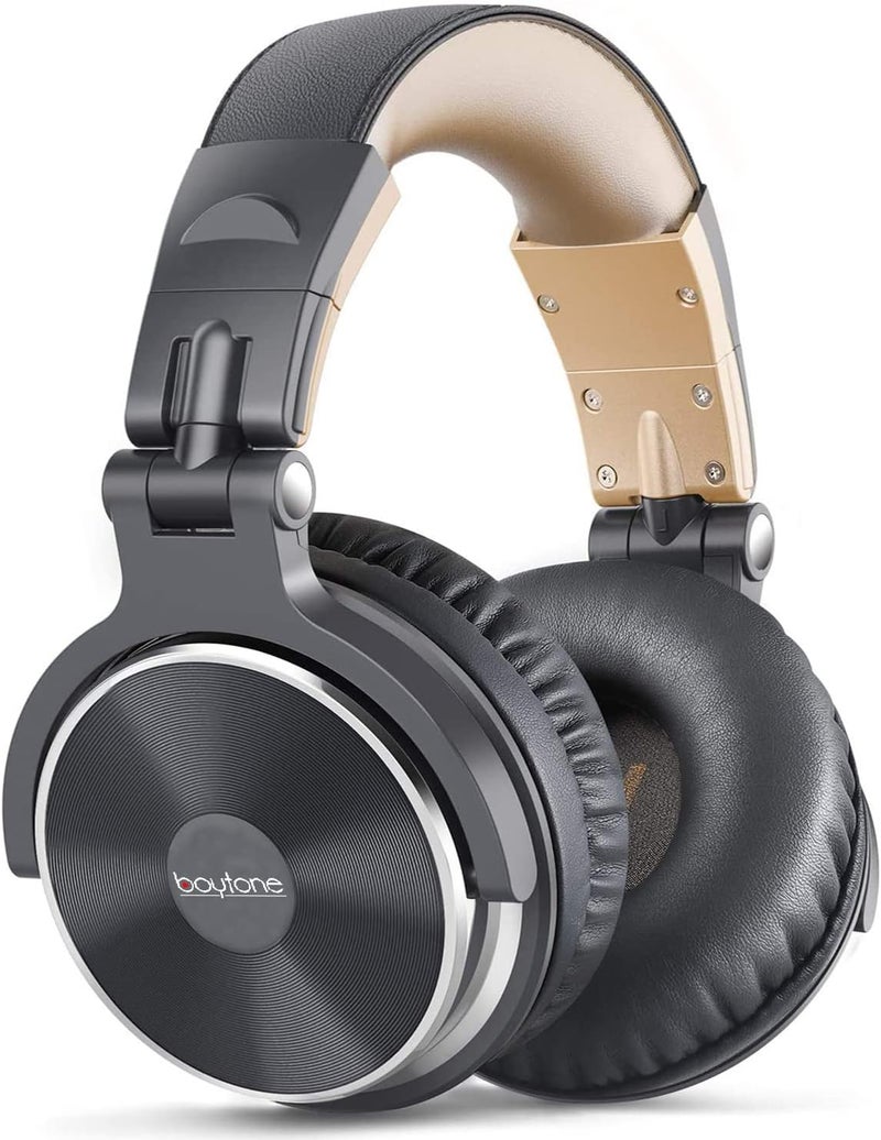 Boytone BT-10BR Studio Recording DJ Headphones - Wired Over Ear Headphones, 50mm Drivers,1/4 to 3.5mm Audio Jack, for Audio Mixer, Professional Monitoring & Foldable Headphones with Stereo Sound - Image 2